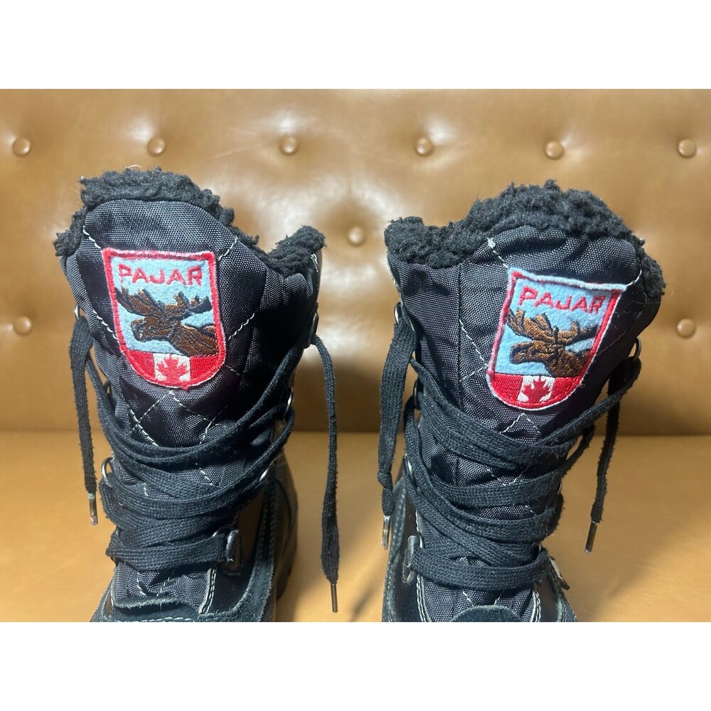 Pajar Canada Snow Boots Mens US 11-11.5 Black Leather Moose Grip Low Waterproof‎ - Picture 3 of 16
